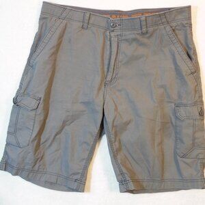 Cargo Shorts Mens 40 Grey Pockets Baggy Canping Outdoor Rugged Casual‎